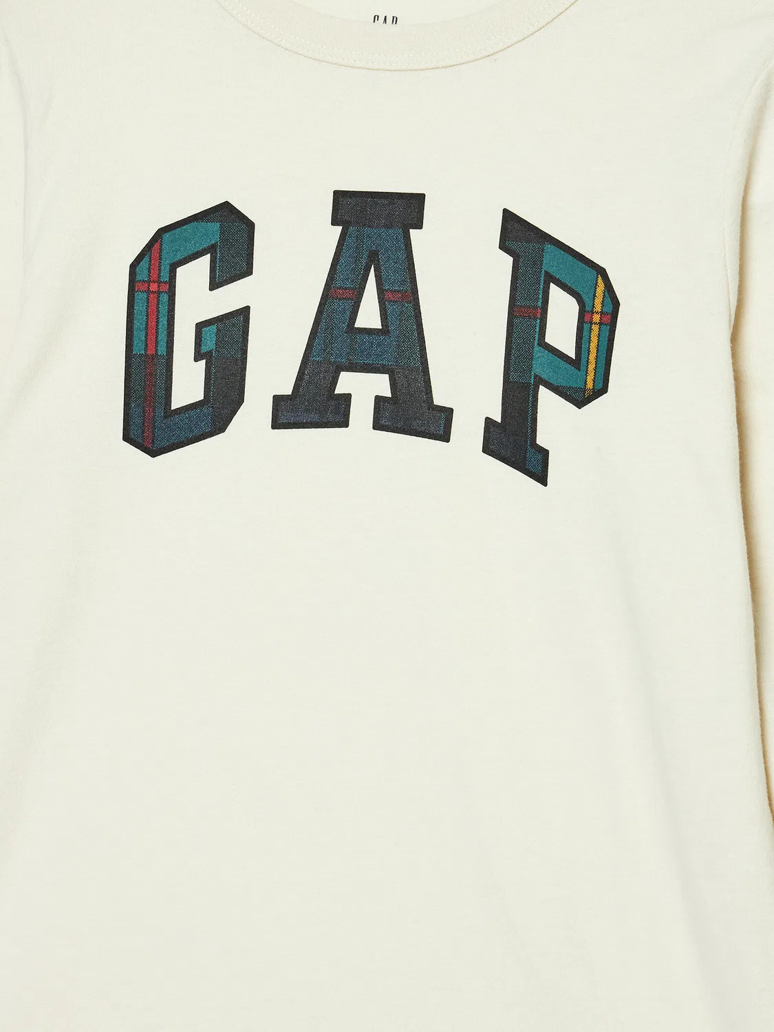 Лонгслив стандартного кроя для мальчика Gap, бежевый — фото 3