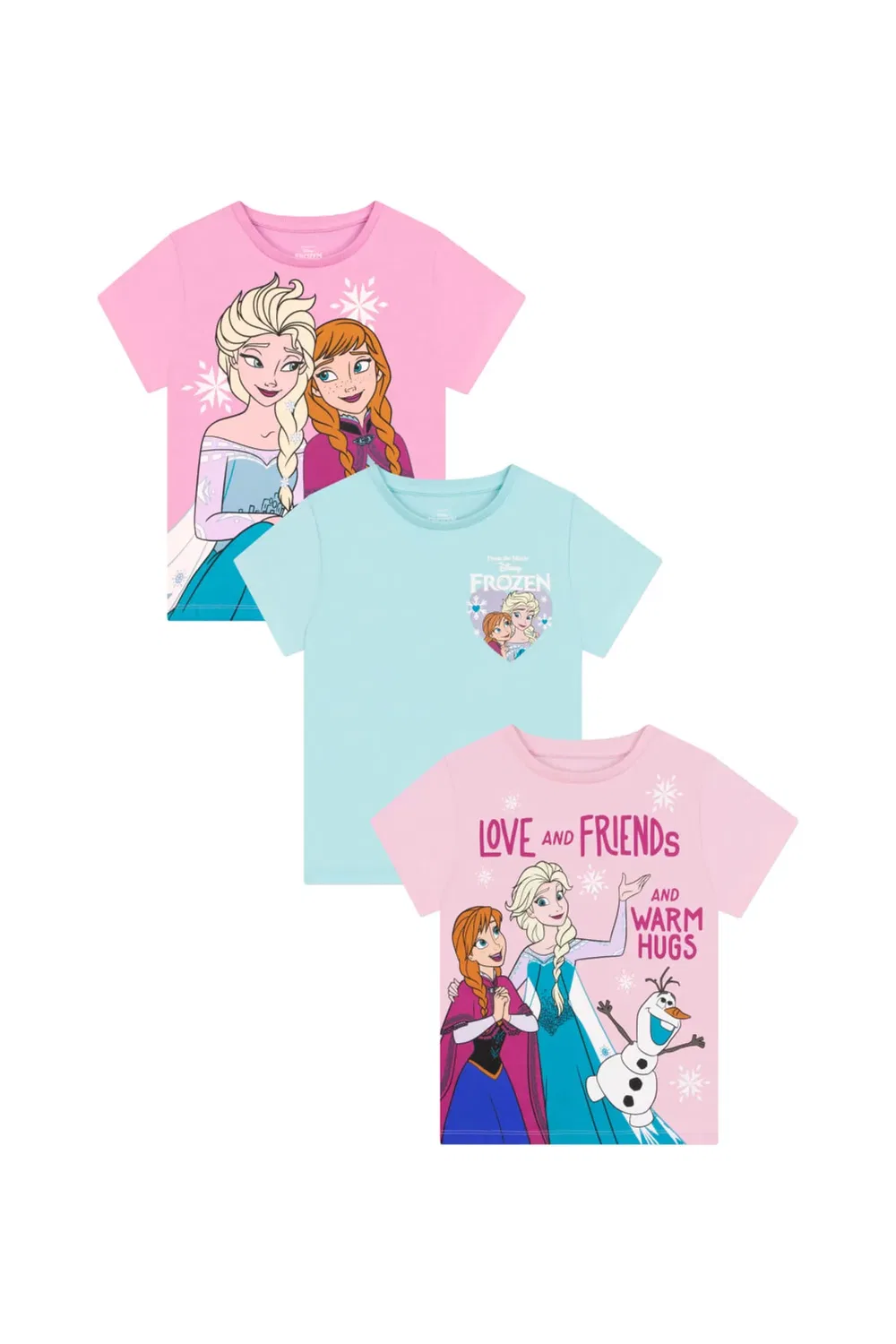Детский комплект футболок с принтом Frozen Disney, Multi