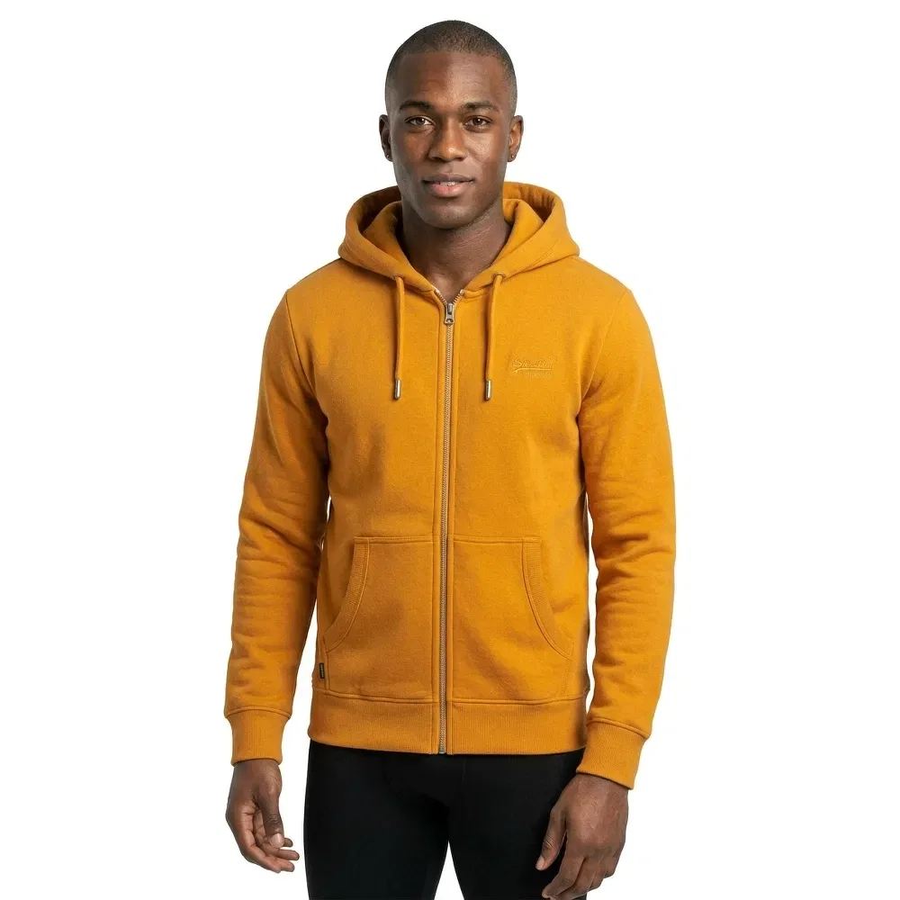 Свитшот с полузастежкой-молнией Vintage Logo Embroidered Superdry, оранжевый — фото 3