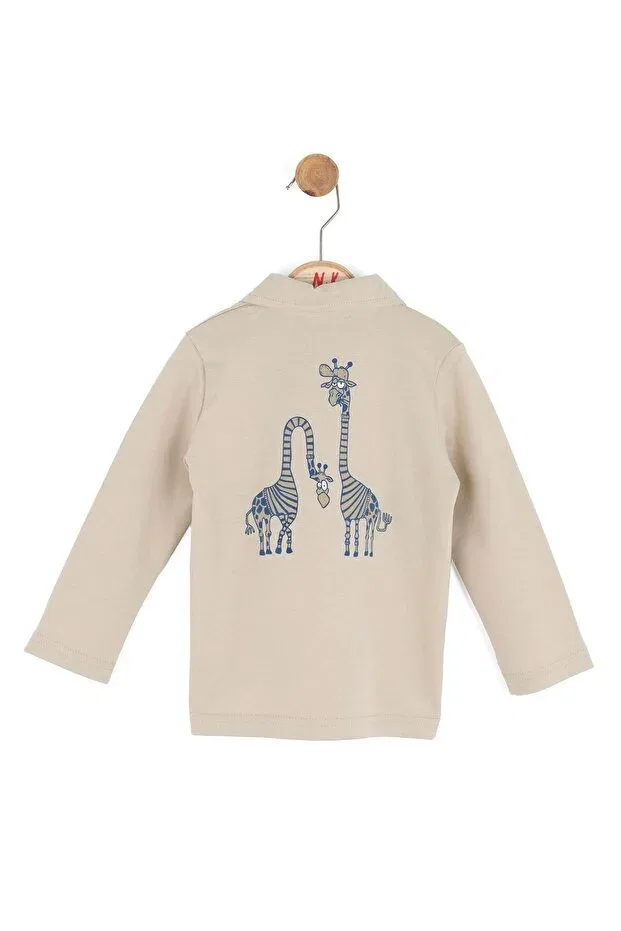 Мужская футболка с длинным рукавом с принтом Nk Kids, Beige — фото 2