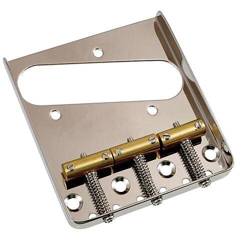 

Allparts Vintage Telecaster Bridge с латунными седлами Nickel TB-5120-001 Vintage Tele Bridge Brass Saddles Nickel TB-5120-001