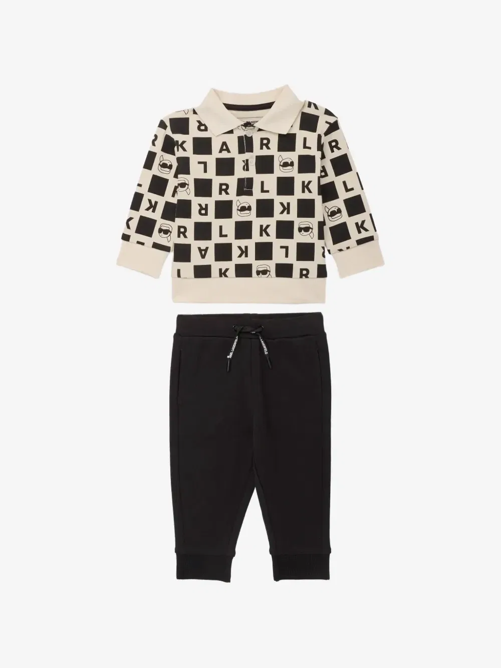 Спортивный костюм с логотипом Karl Lagerfeld Kids, черный