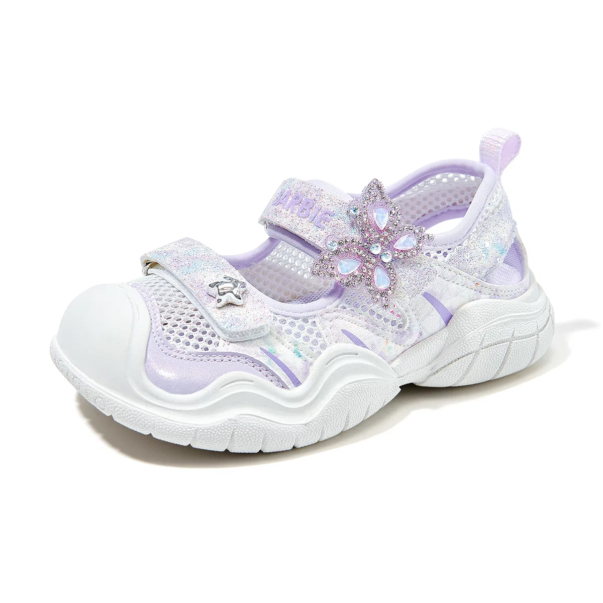 Детские сандалии из экокожи с ремешками Barbie, Light Purple