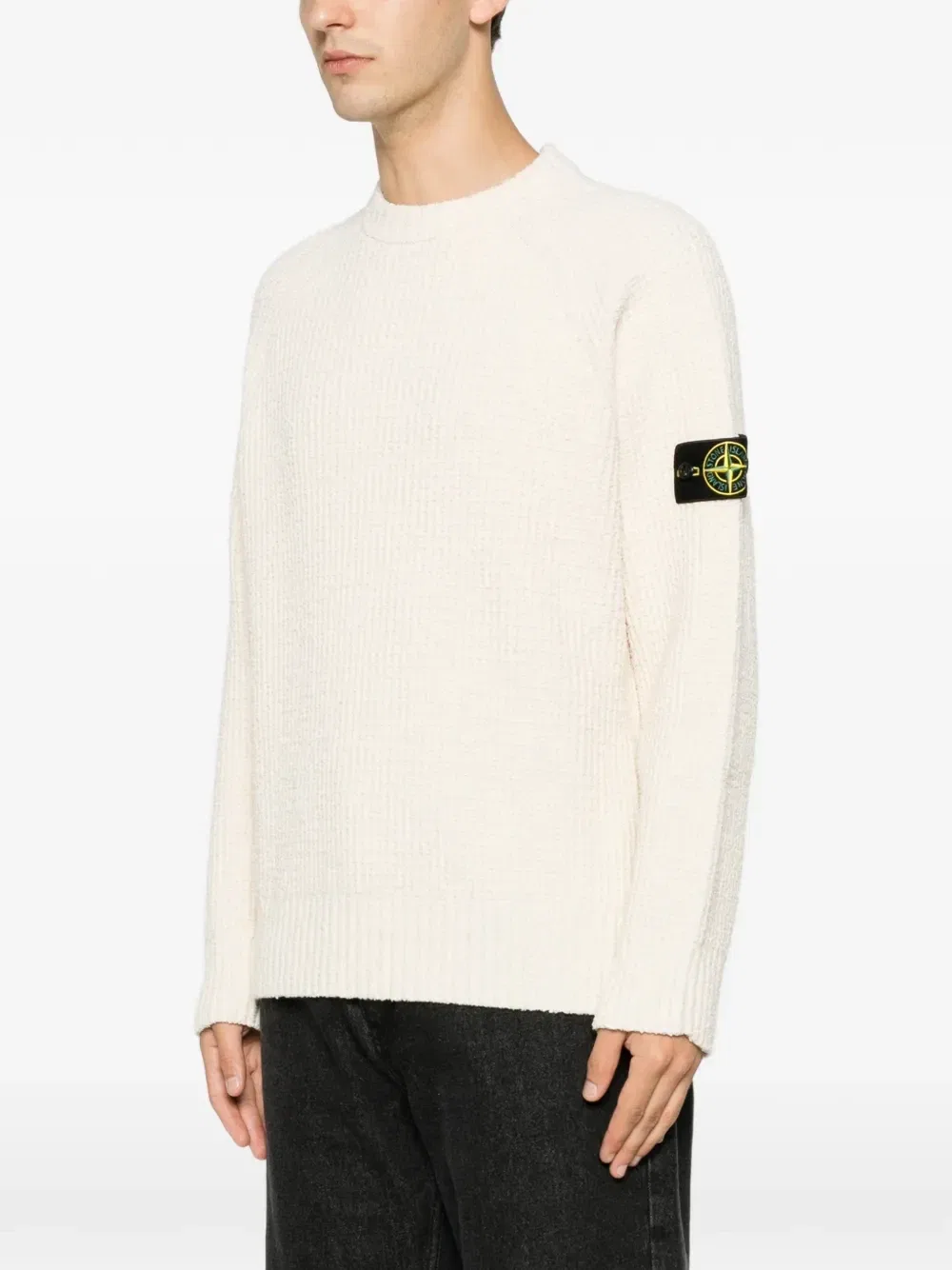 Свитер с длинными рукавами Stone Island, бежевый — фото 3