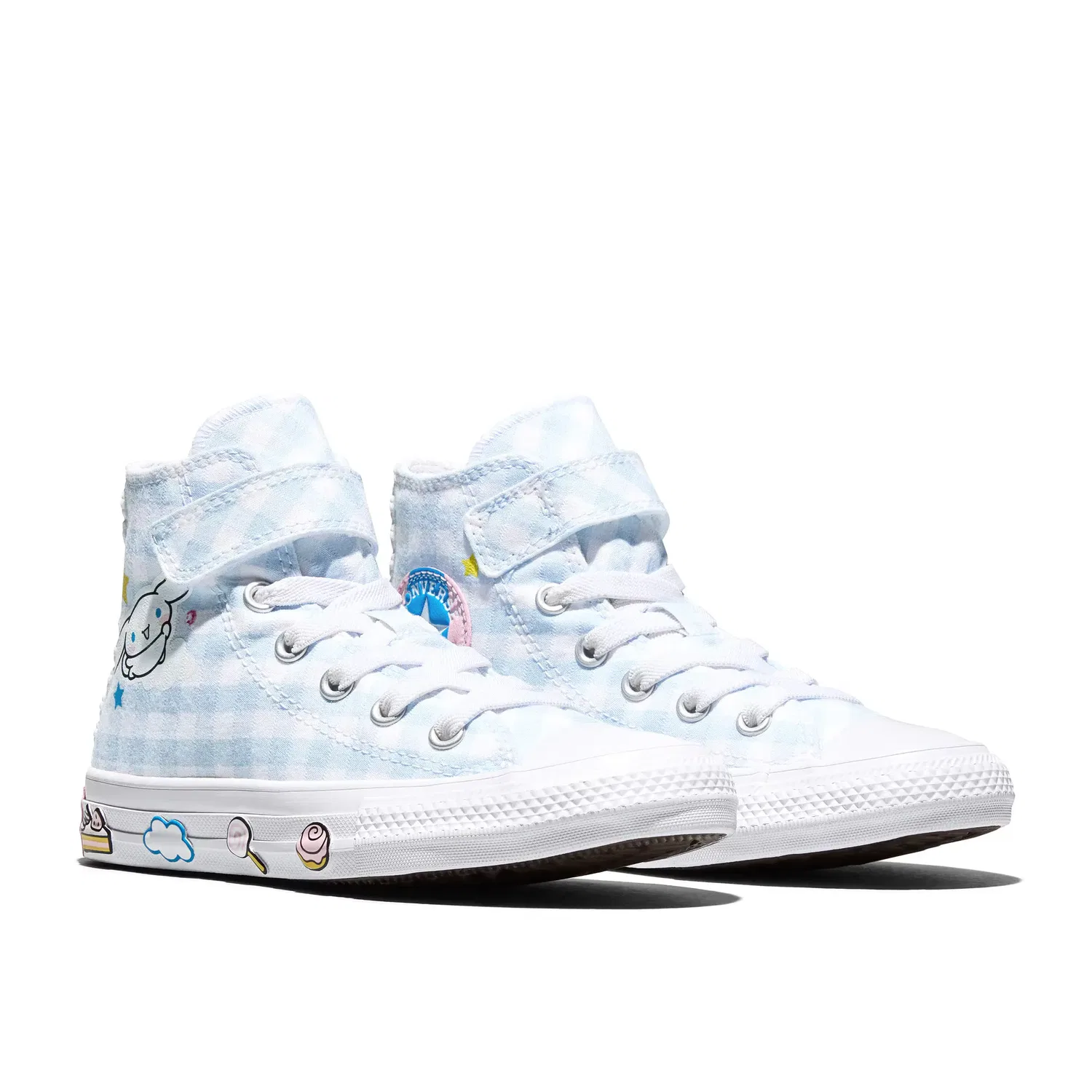 Детские кеды для мальчиков с принтом Chuck Taylor All Star 1V Hello Kitty Converse, Azul Blanco — фото 2