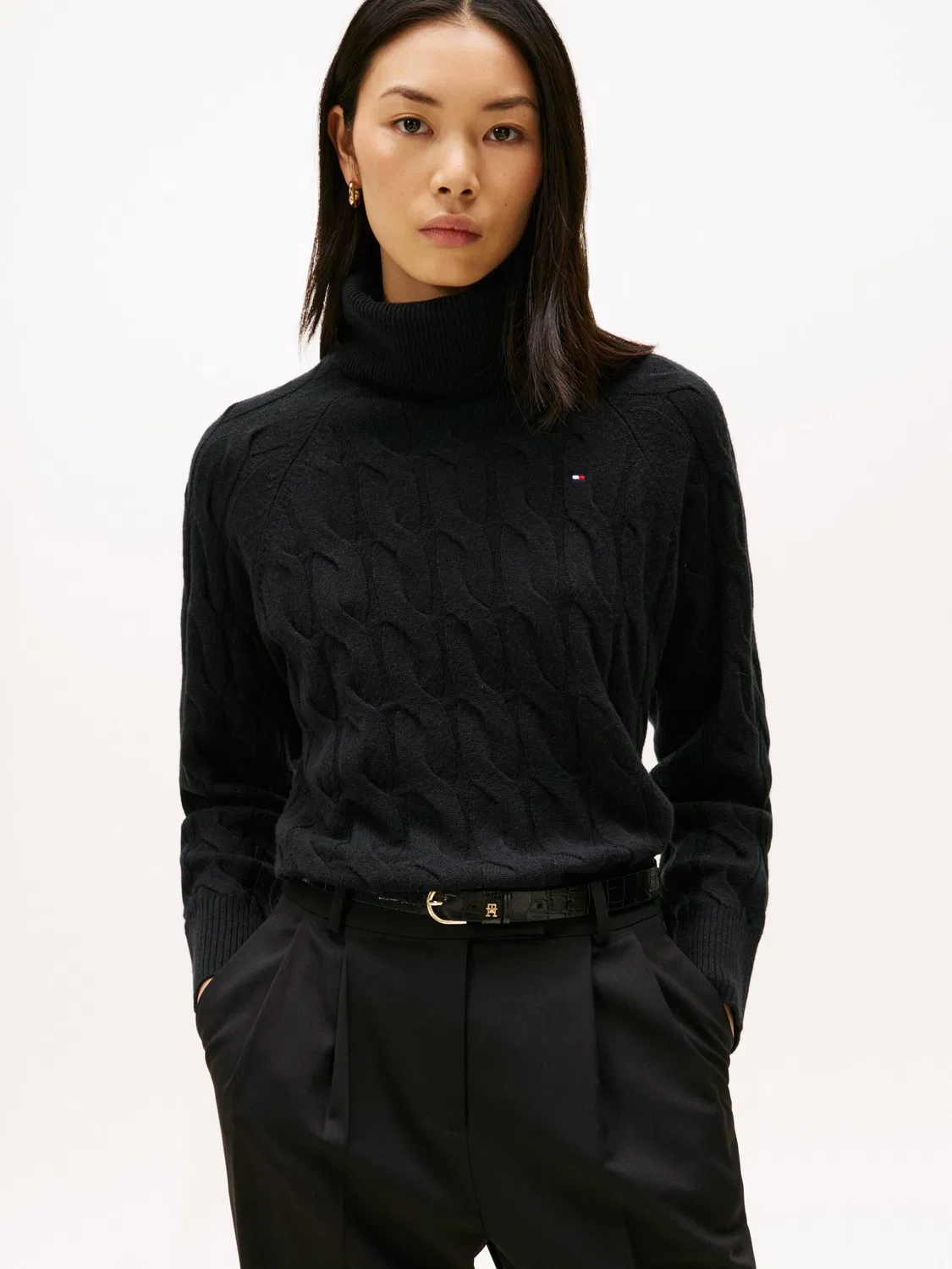 Водолазка из шерсти Tommy Hilfiger, черный