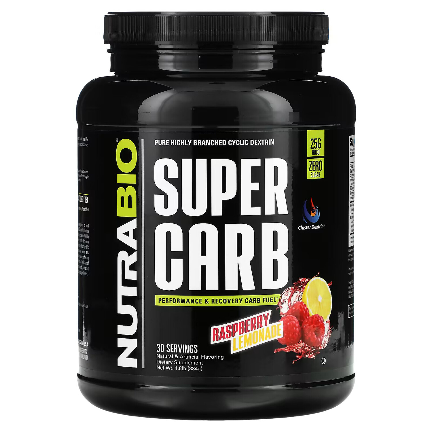 

NutraBio Labs, Super Carb, малиновый лимонад, 834 г (1,8 фунта)