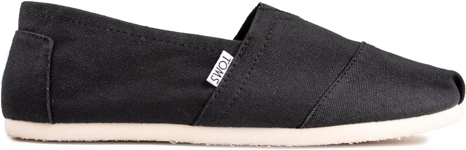 Мужские шлепанцы Toms Alpargata Core имеют плоское основание, белый/черный — фото 2