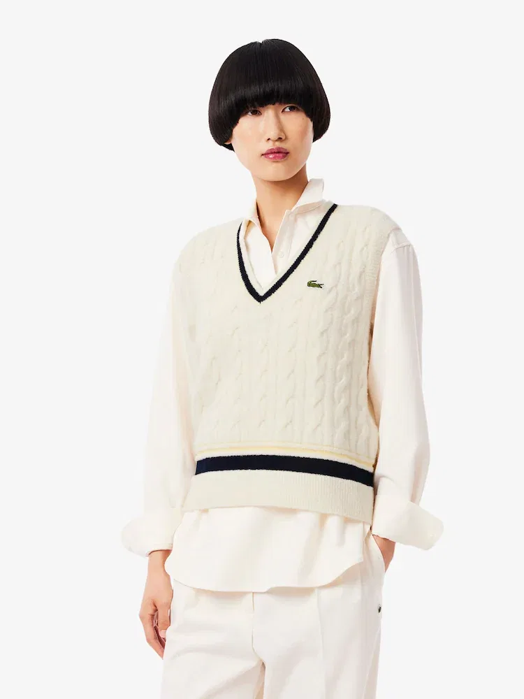 Жилет LACOSTE Tipping Point Cable, Черный