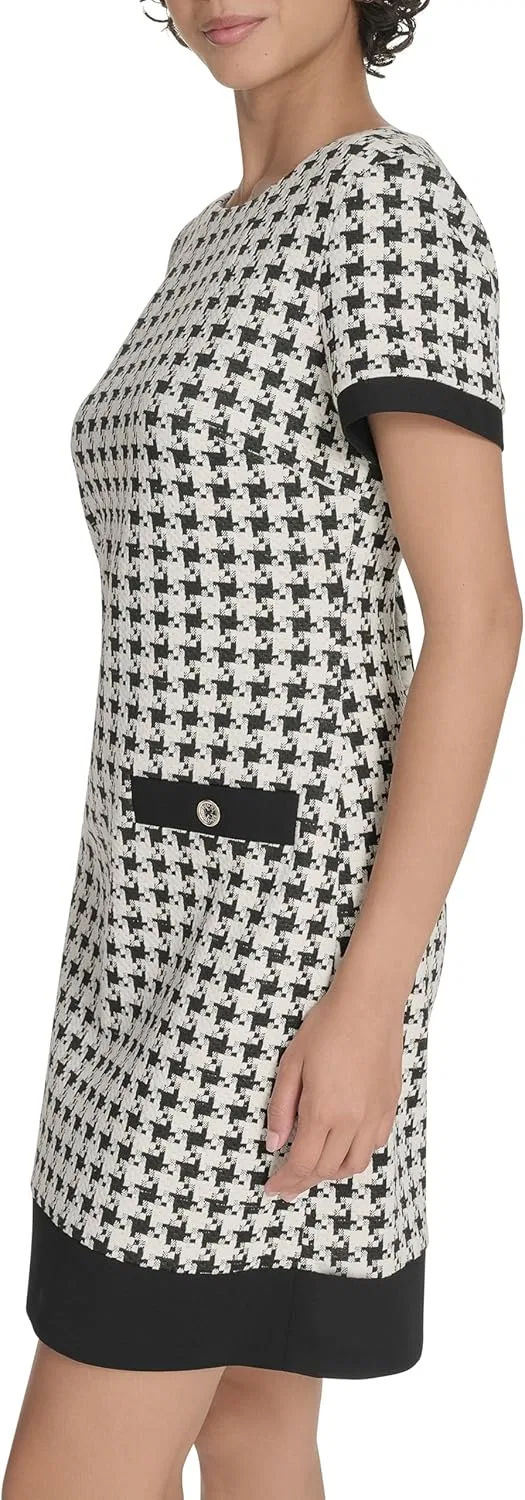 Женское платье-футляр с пиксельным рисунком Tommy Hilfiger, Black/Pearl — фото 3