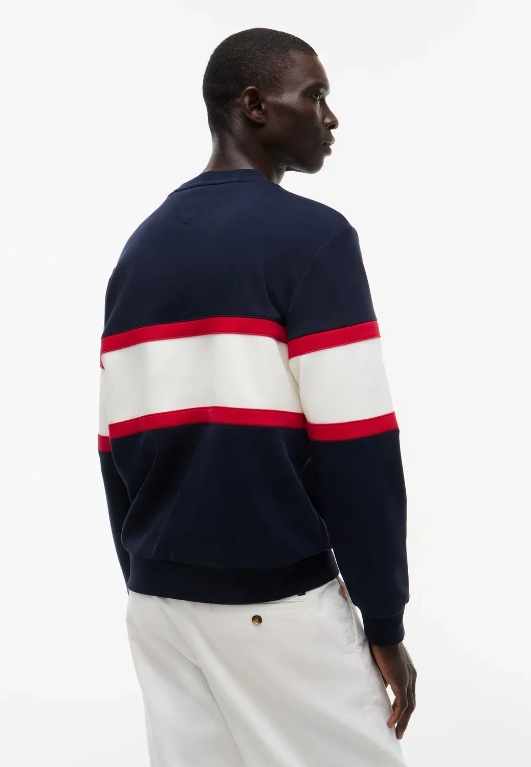 Толстовка в стиле интекно с цветовыми блоками Tommy Hilfiger, Navy Blue — фото 3