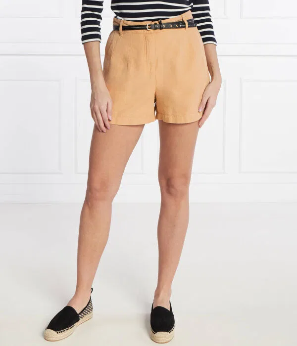 Женские шорты свободного кроя Tommy Hilfiger, бежевый — фото 3