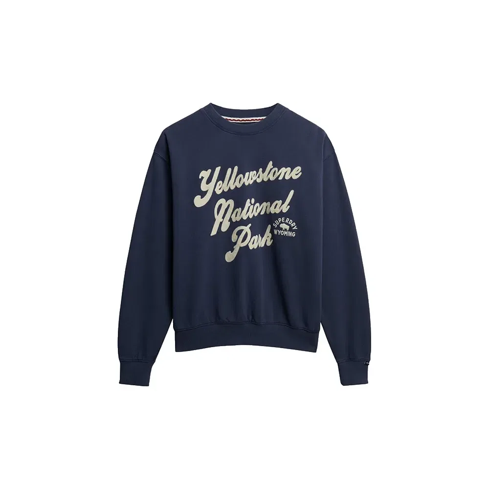 Свитшот свободного кроя Lo-Fi Outdoor Loose Crew Superdry, синий — фото 3