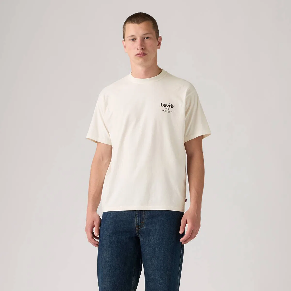 Винтажная футболка с графическим принтом Levi's, Legendary Horsepower Egret - Tan — фото 3