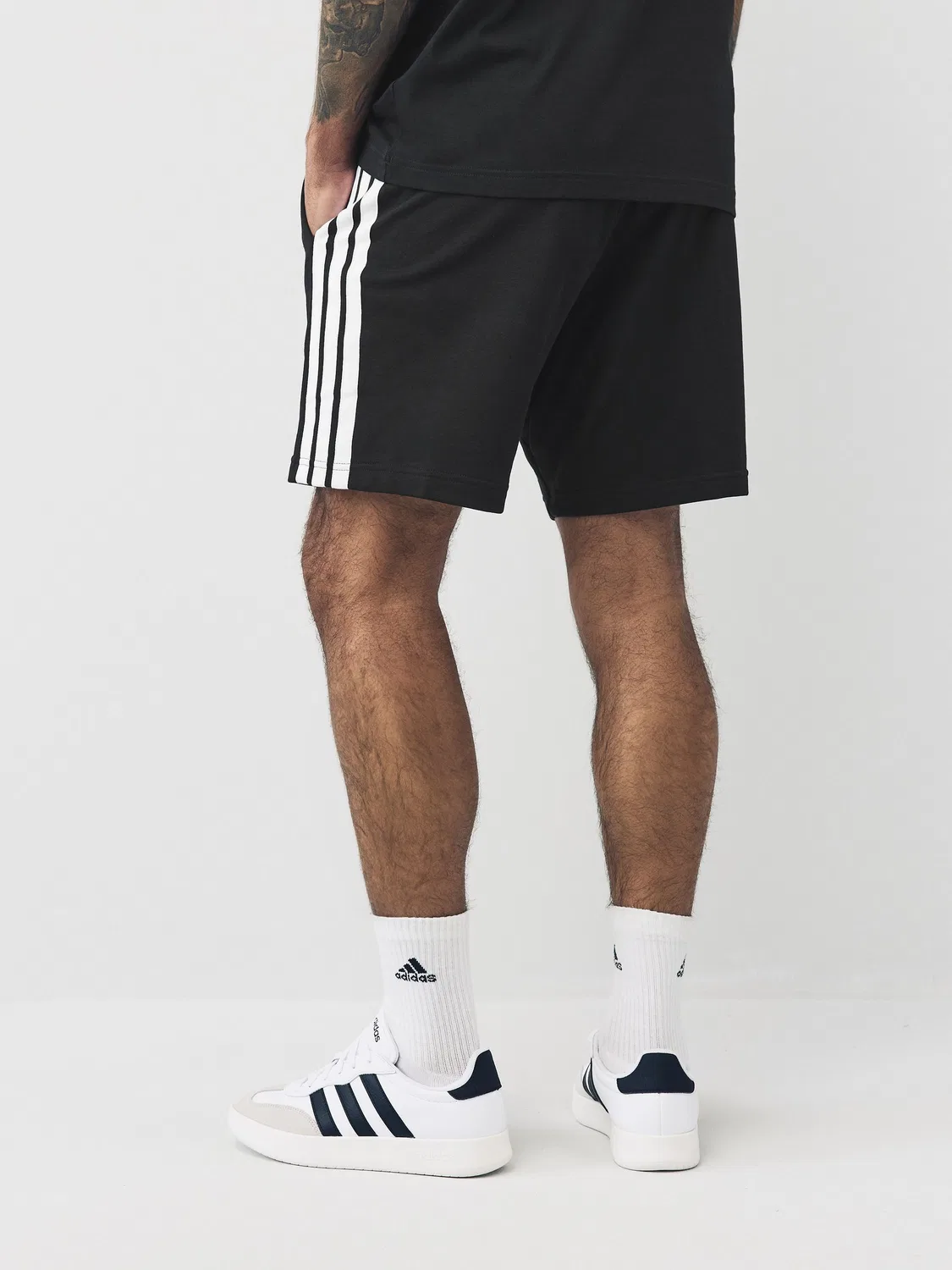 Шорты с утяжкой, French Terry adidas, черный — фото 3