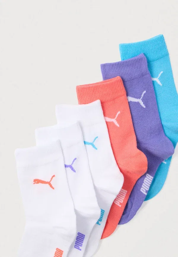 Носки 6 штук, хлопок Puma, белый/фиолетовый/розовый — фото 2