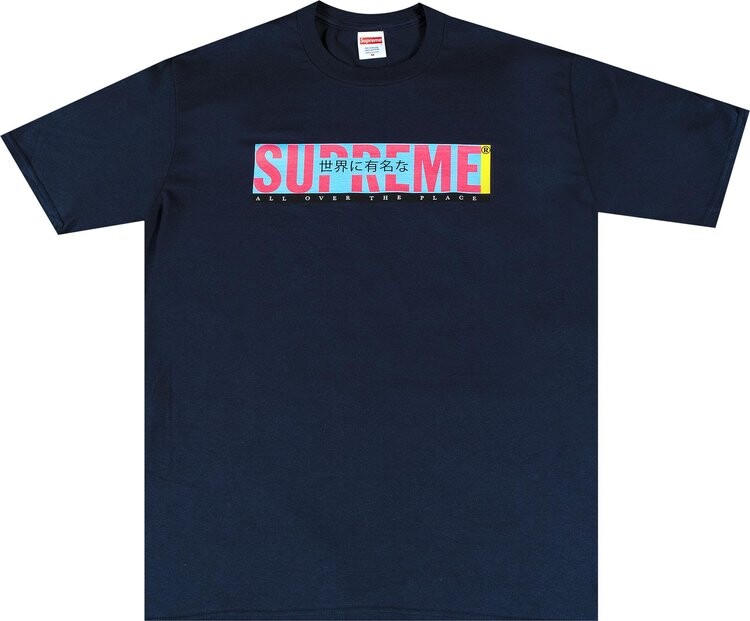 

Футболка Supreme All Over Tee 'Navy', синий