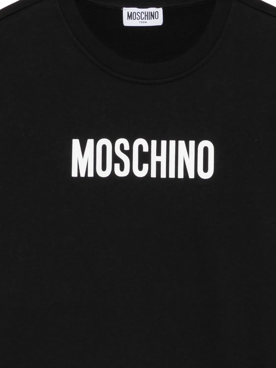 Moschino Свитшот с принтом-логотипом черный хлопковый — фото 2