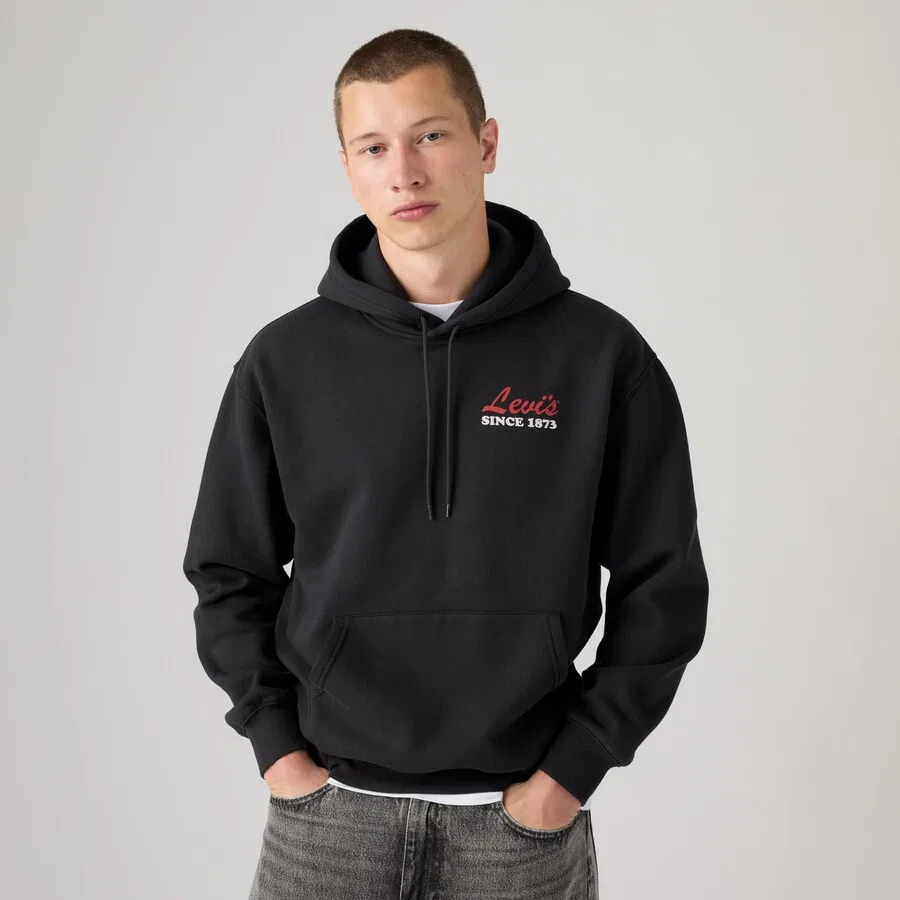 Толстовка LEVI'S Regular fit 'Relaxed Graphic Po' черного цвета — фото 2