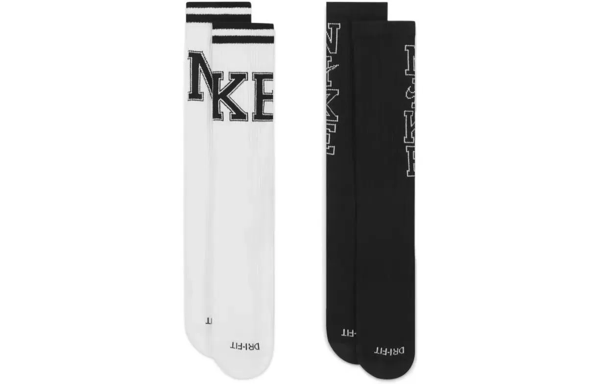 Носки Nike Unisex, 2 пары, Black/White
