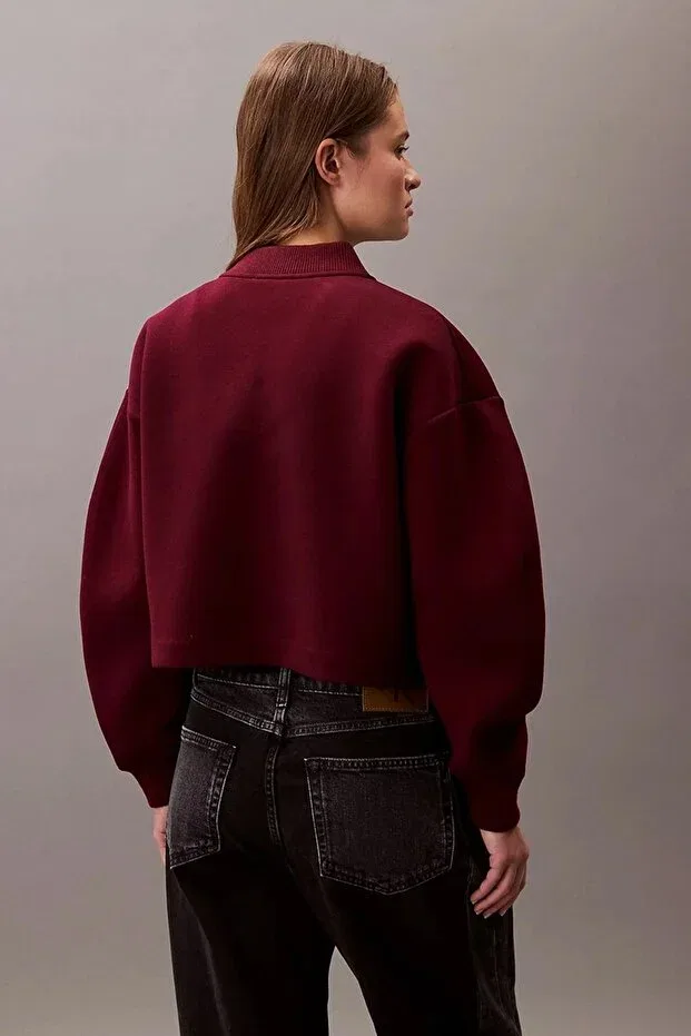 Женская куртка-бомбер с принтом Calvin Klein, Red — фото 3