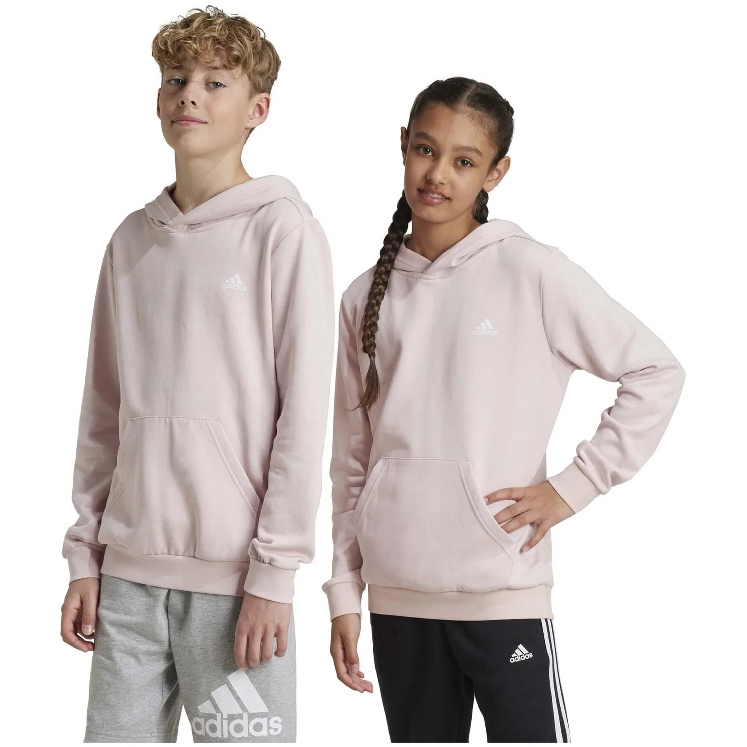 Детское худи с принтом J SL FC FL HD Adidas, Rosa — фото 2