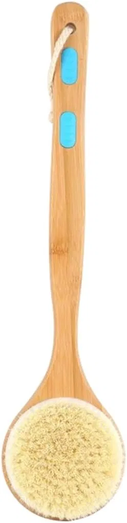 Щетка для тела двусторонняя из бамбука с длинной ручкой, Original Colour, 44x10.5 см, 1 шт Generic