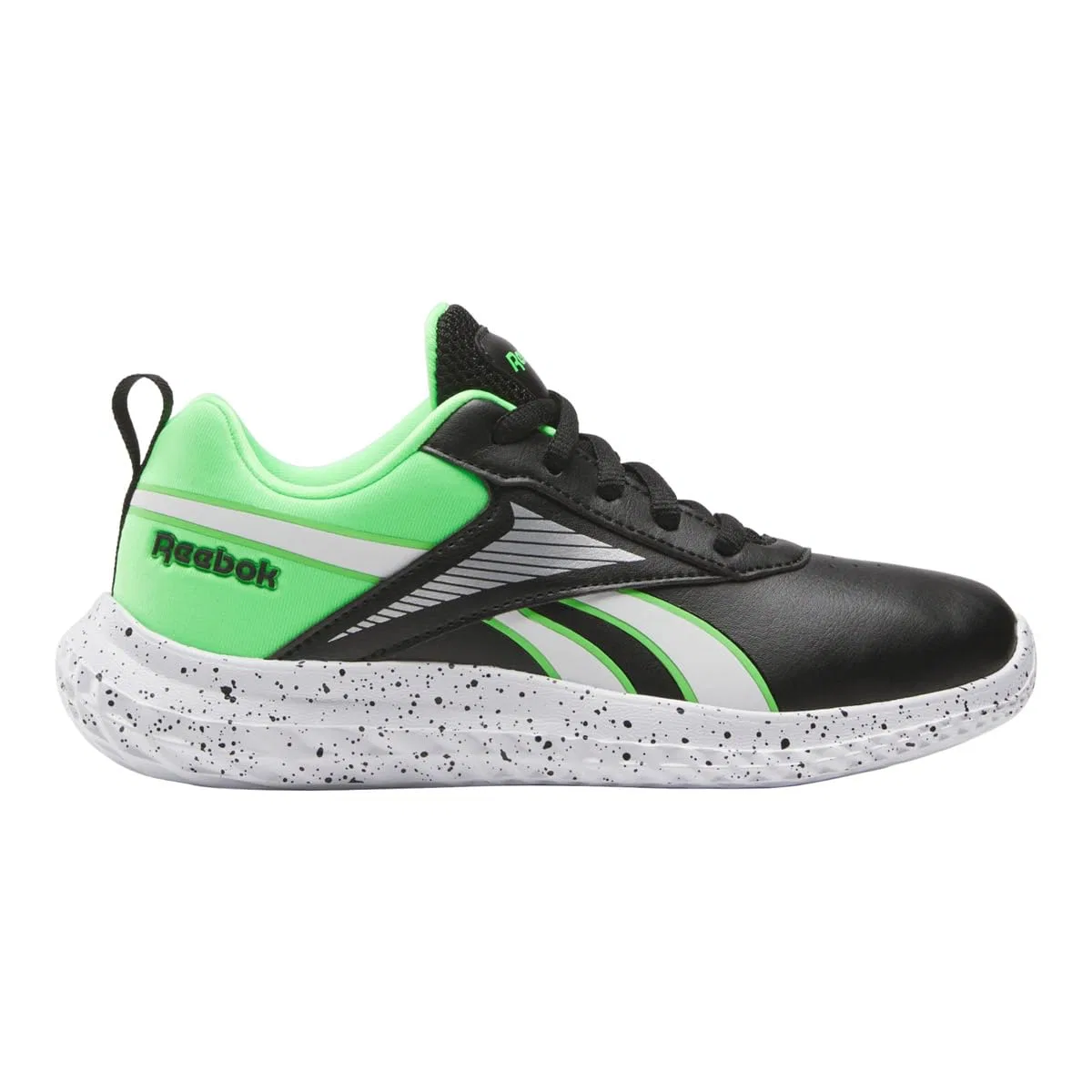 Детские кроссовки для мальчиков Rush Runner 5 Syn Reebok, Black Solarlime Ftwrwhite