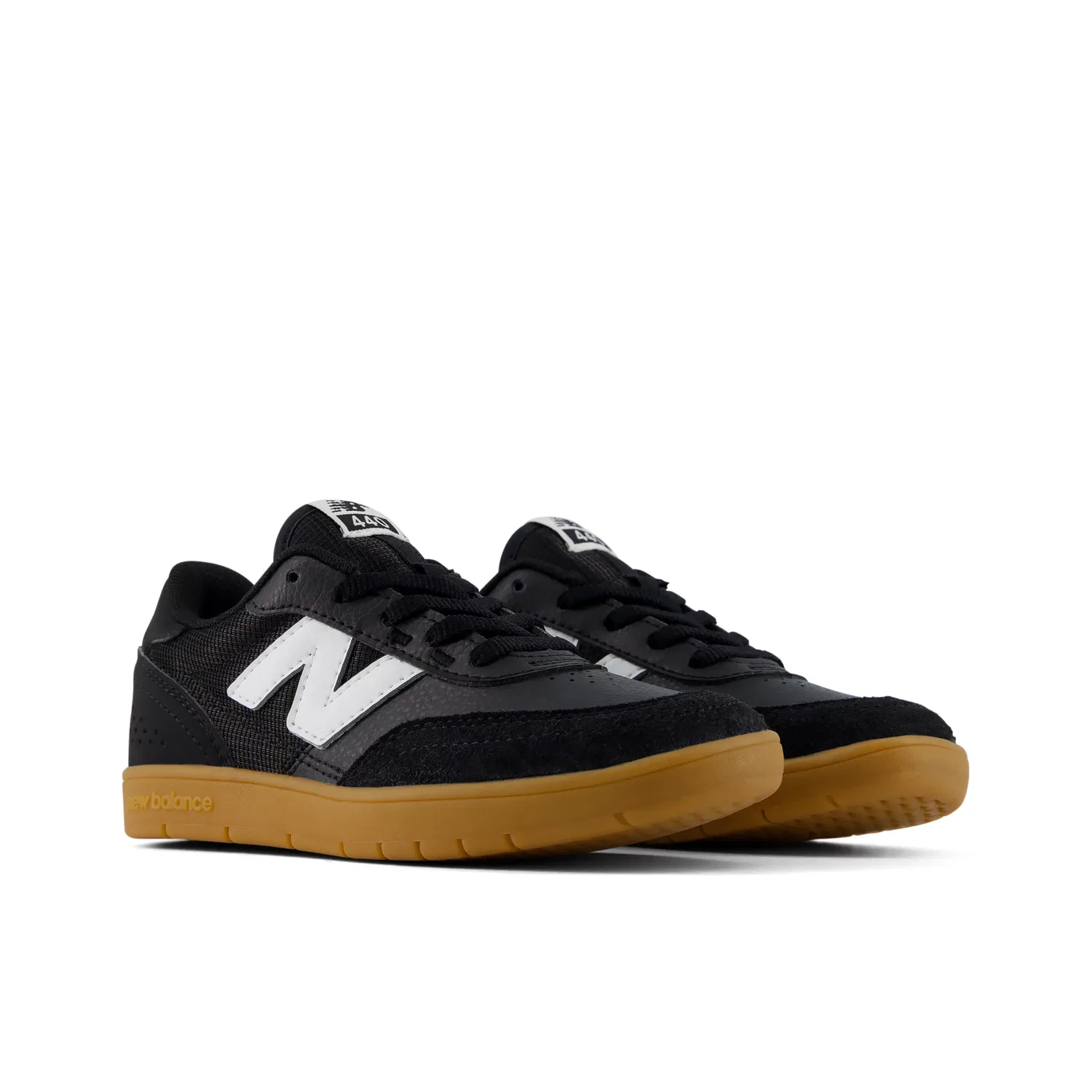 Детские кроссовки с шнуровкой 440v2 New Balance, Black With White — фото 2