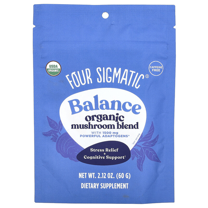 

Four Sigmatic, Balance, Смесь органических грибов, без кофеина, 2,12 унции (60 г)