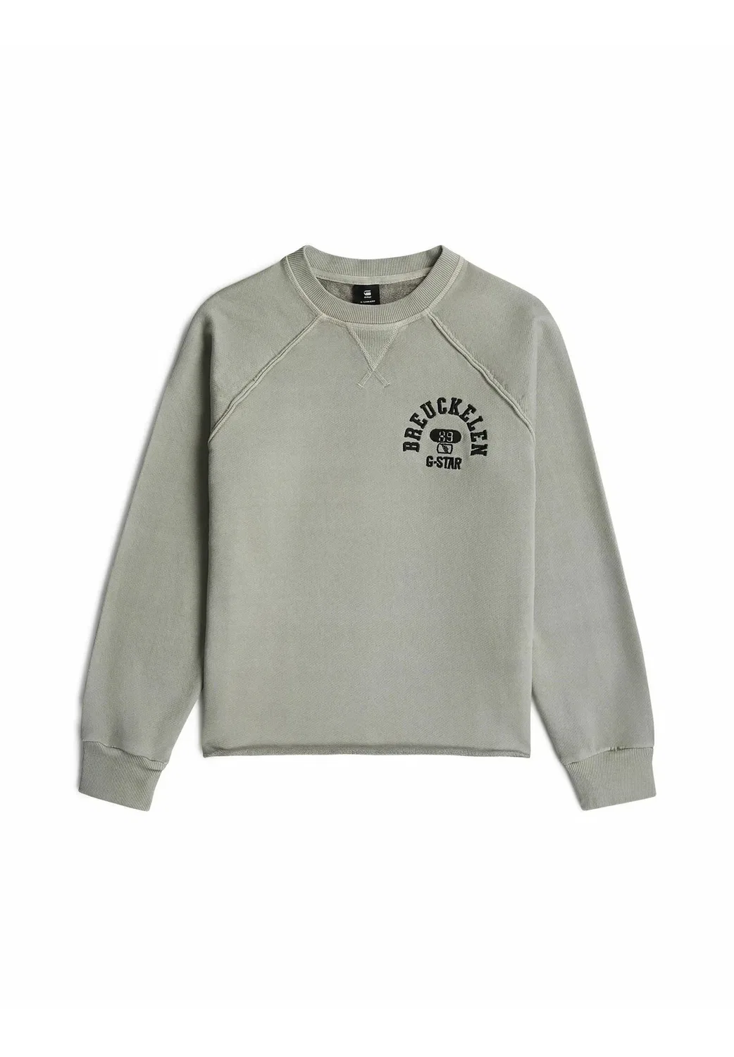 Детский базовый свитер с круглым вырезом - толстовка G-Star, Grey Alloy — фото 4