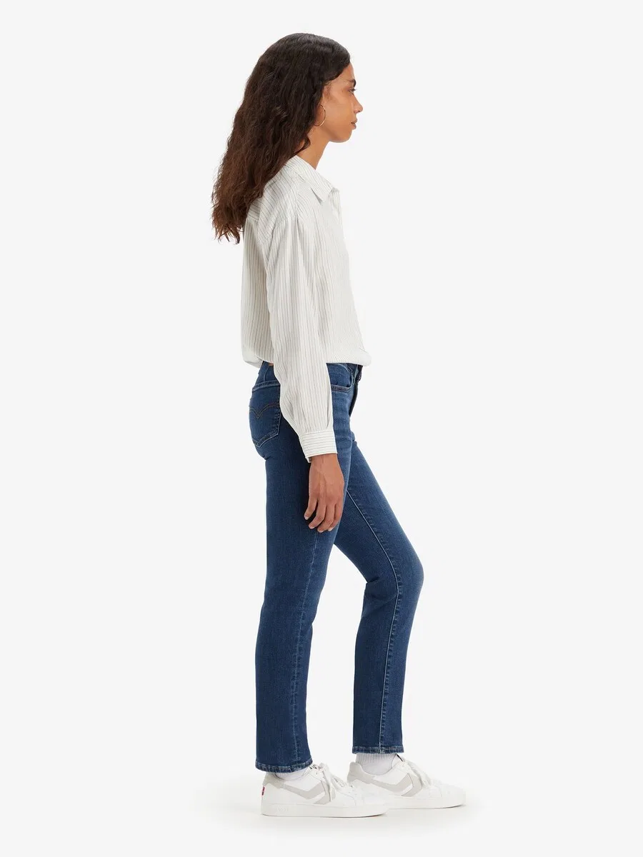 Джинсы LEVI'S Slim fit '712 Slim Welt Pocket' темно-синего цвета — фото 2