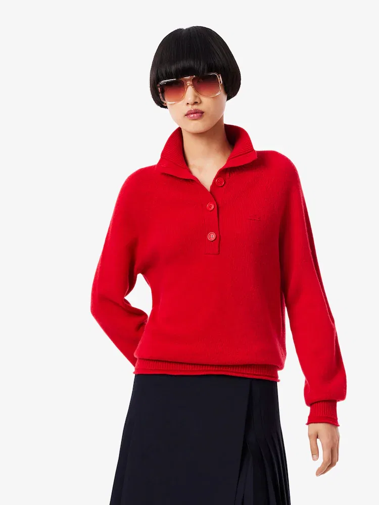 Свитер поло LACOSTE Белый