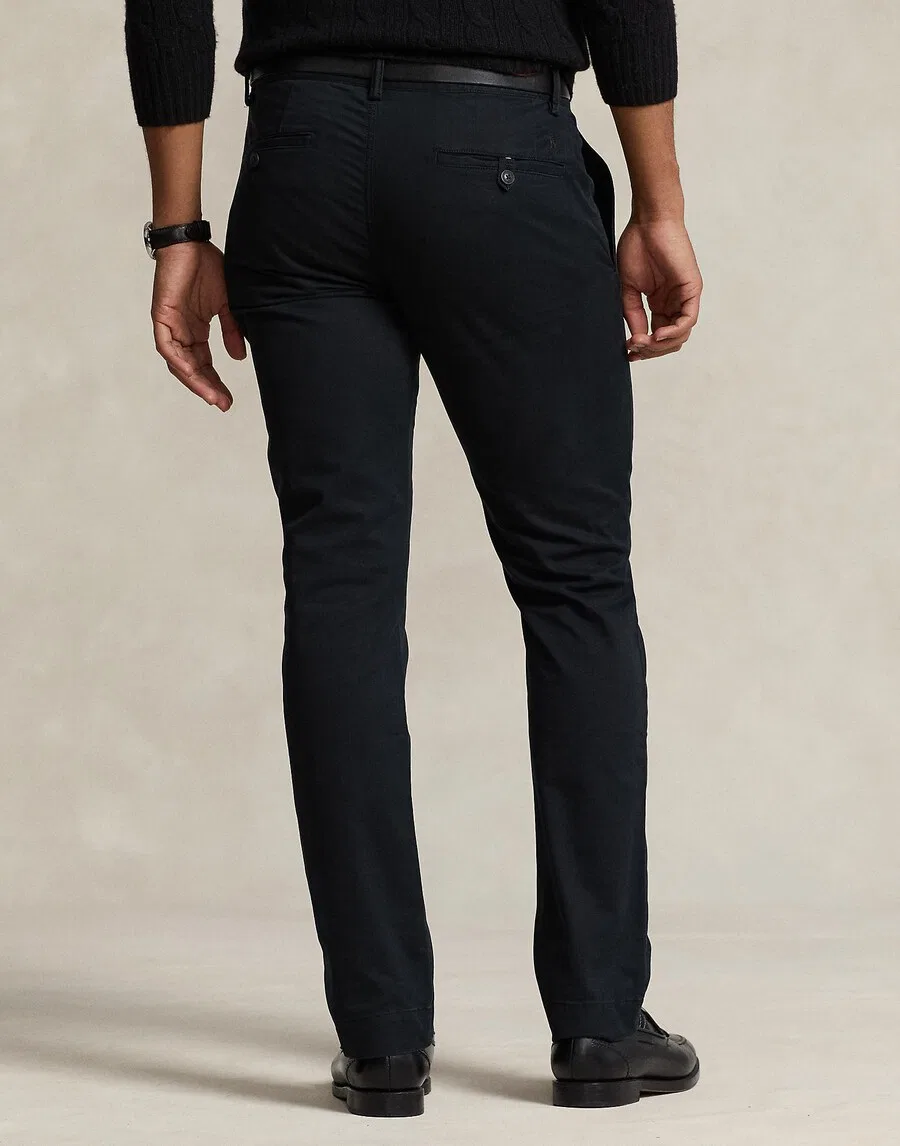 Брюки Polo Ralph Lauren Slim fit 'BEDFORD' черного цвета — фото 4