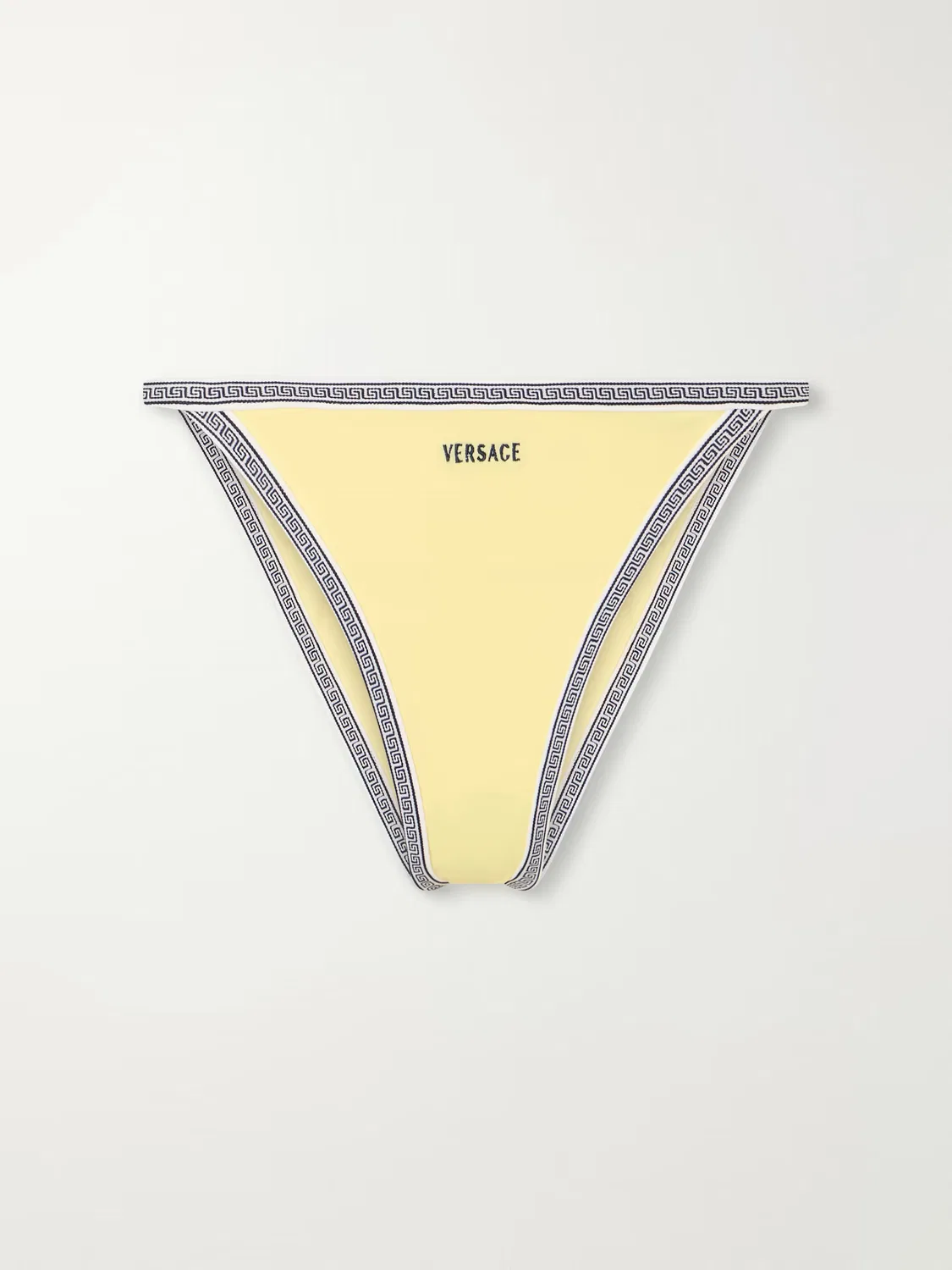 Плавки от бикини с греческим принтом Versace, желтый
