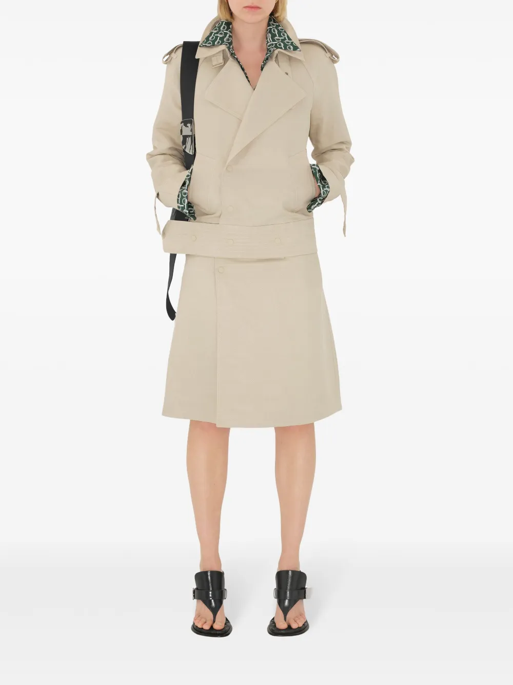 Куртка Burberry Canvas Trench Jacket, классический дизайн, желто-коричневый — фото 3