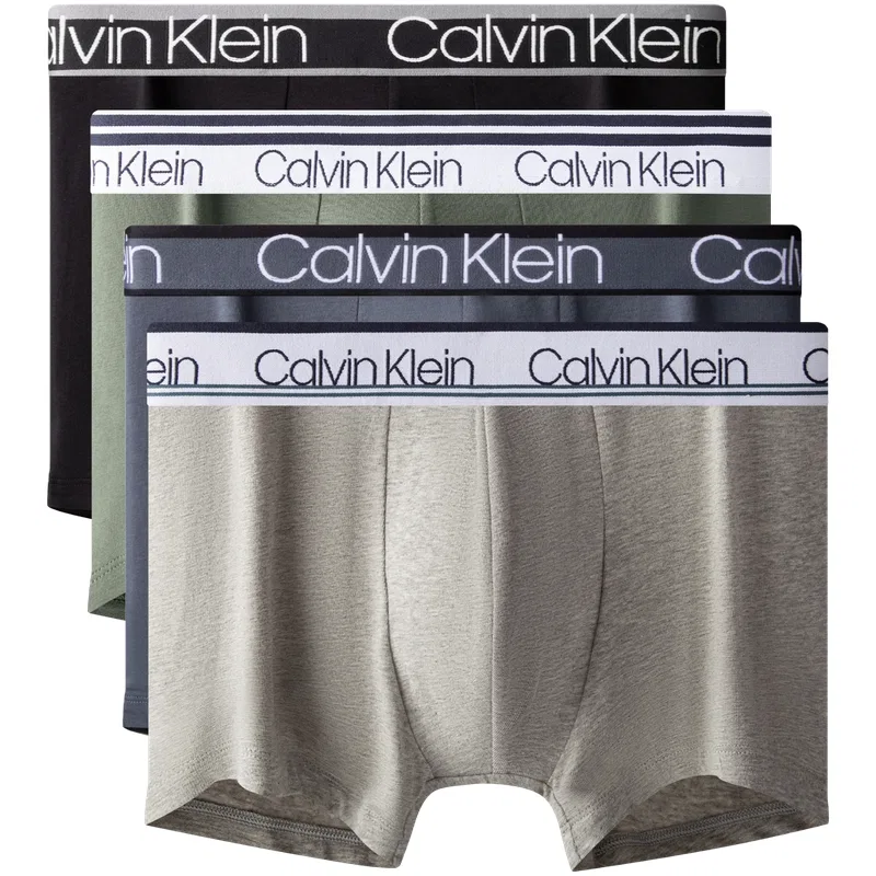 Мужские трусы-боксеры 4 шт., Calvin Klein, Black/Army Green/Marble Gray/Charcoal Gray