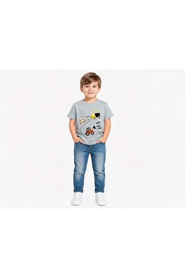 Детская футболка для мальчиков с принтом Yale Kids, Gray