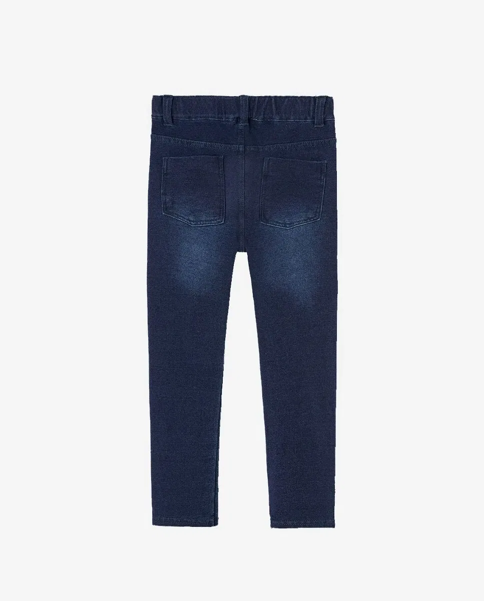 Детские джинсы для девочек с завышенной талией Boboli, Azul Denim — фото 3