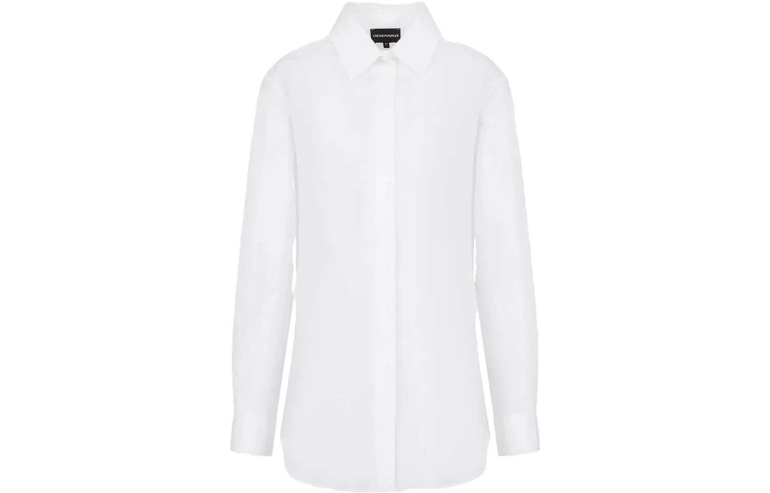 Женская рубашка с воротником-лацканом EMPORIO ARMANI, White