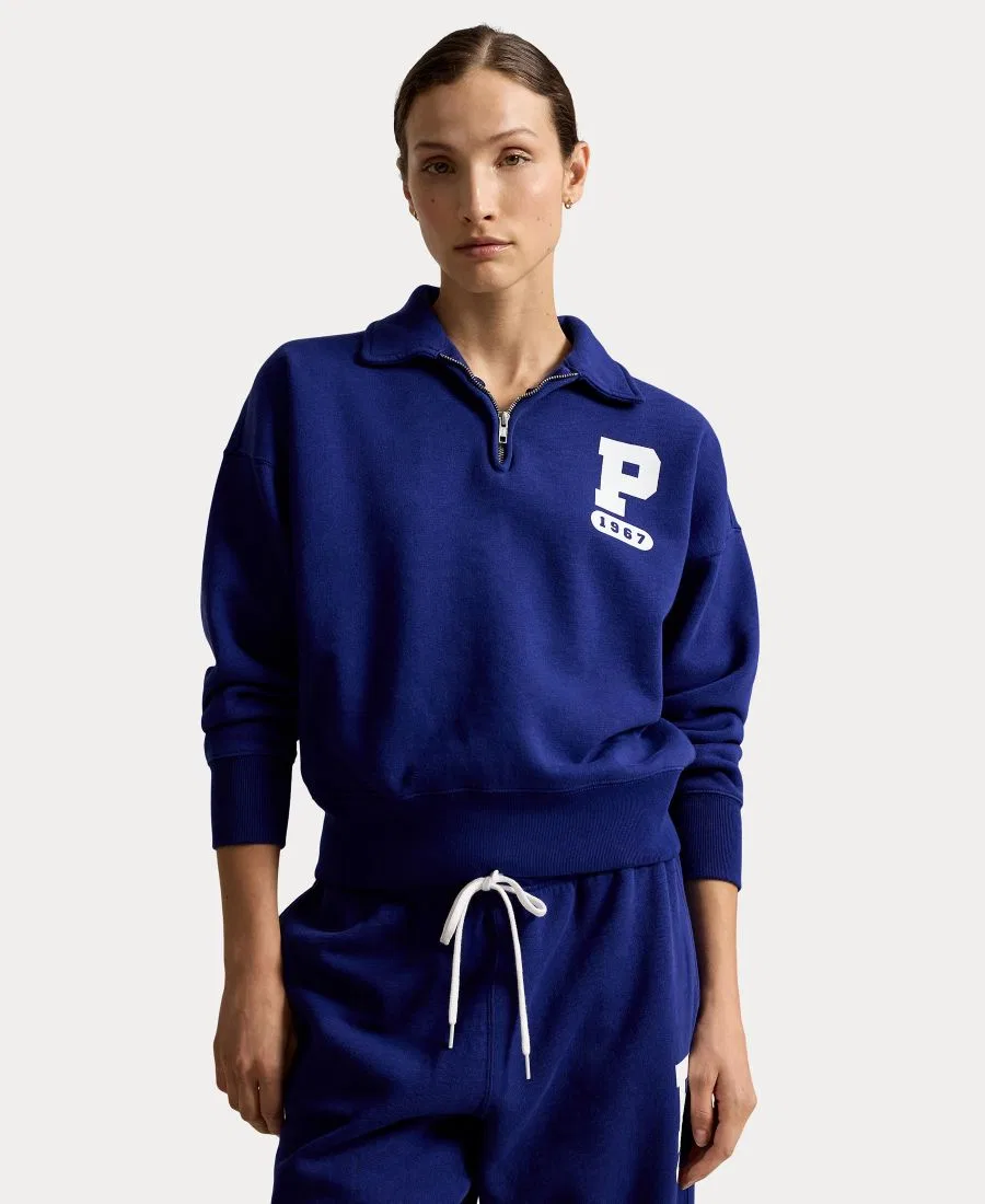 Свитшот Women's Varsity Quarter-Zip Polo Ralph Lauren, Fall Royal