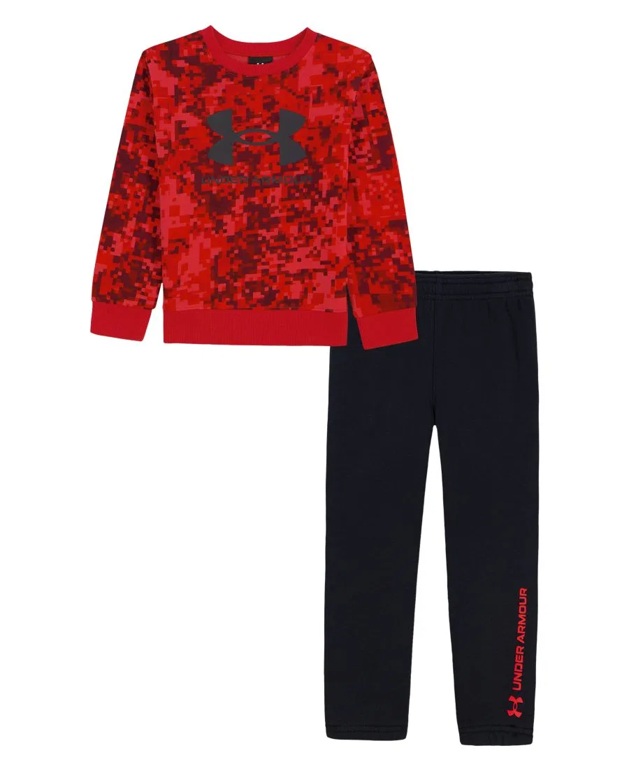 Комплект из худи и джоггеров из флиса Rival Fleece Hoodie and Joggers, 2-Piece Set Under Armour, Anthem Red Camo