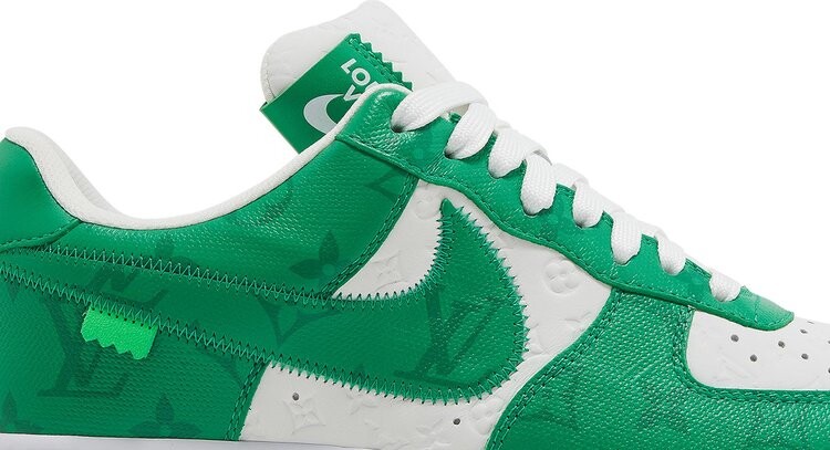 Лимитированные кроссовки Nike Louis Vuitton x Air Force 1 Low 'White Gym Green', зеленый — фото 3