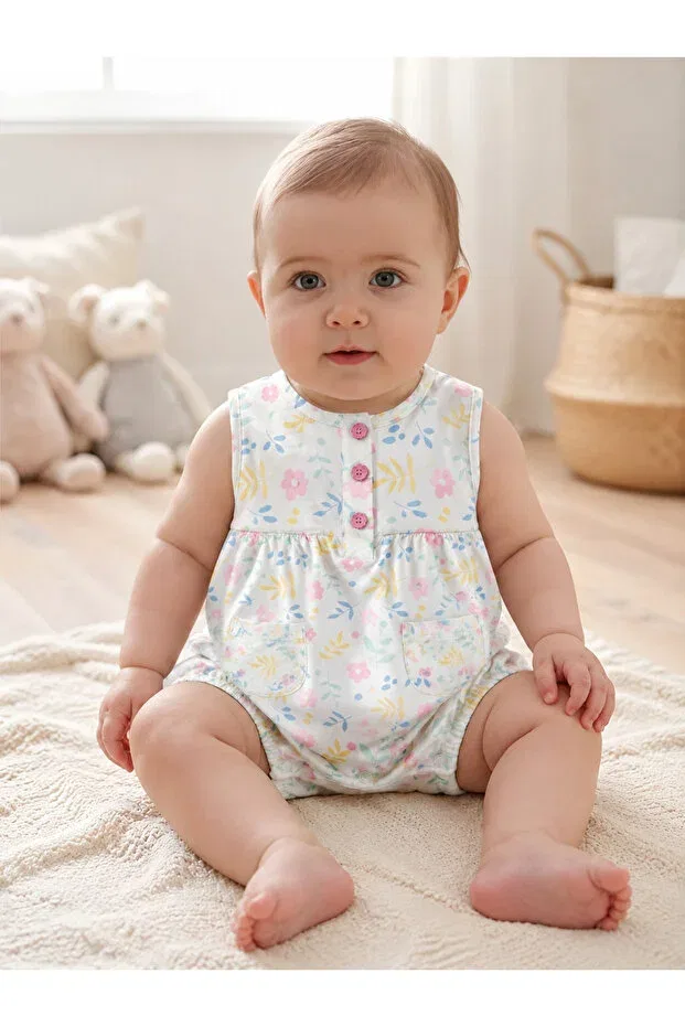 Детский комбинезон для девочек хлопковый Basics For My Baby, Pastel Floral