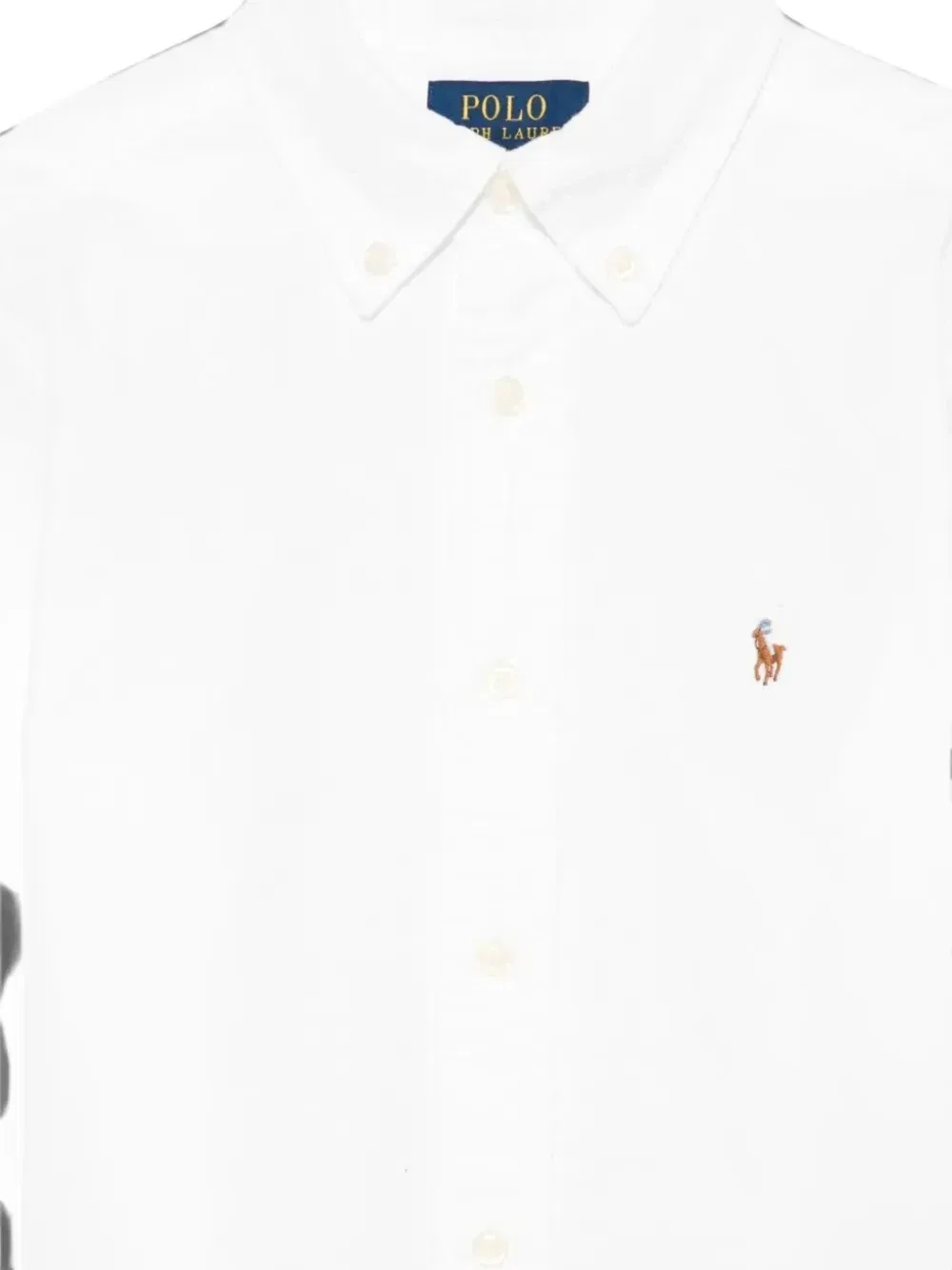 Рубашка на пуговицах с вышитым логотипом Polo Ralph Lauren Kids, белый — фото 3