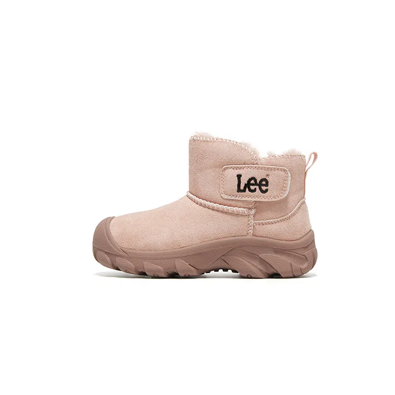 Детские зимние ботинки из синтетической кожи с липучкой High Top Lee, Pink