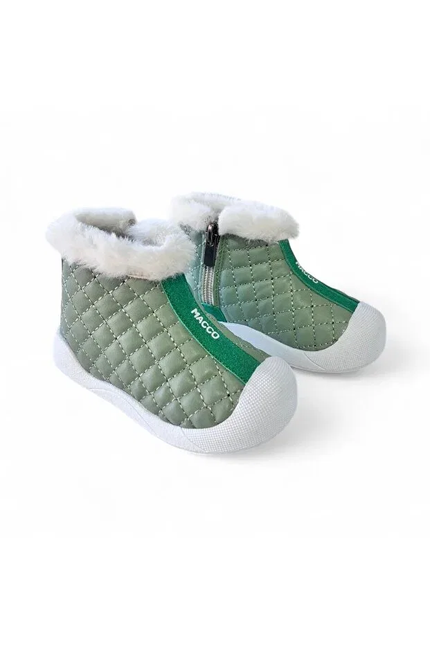 Детские ботинки для девочек утепленные Macco Shoes, Green