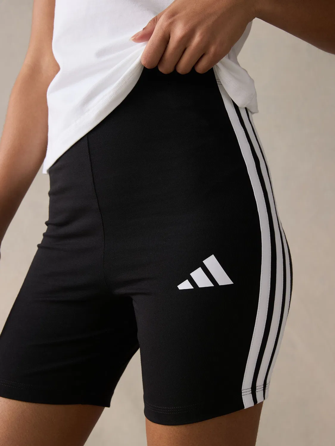 Велосипедки adidas Black 3 Stripe, черный — фото 4