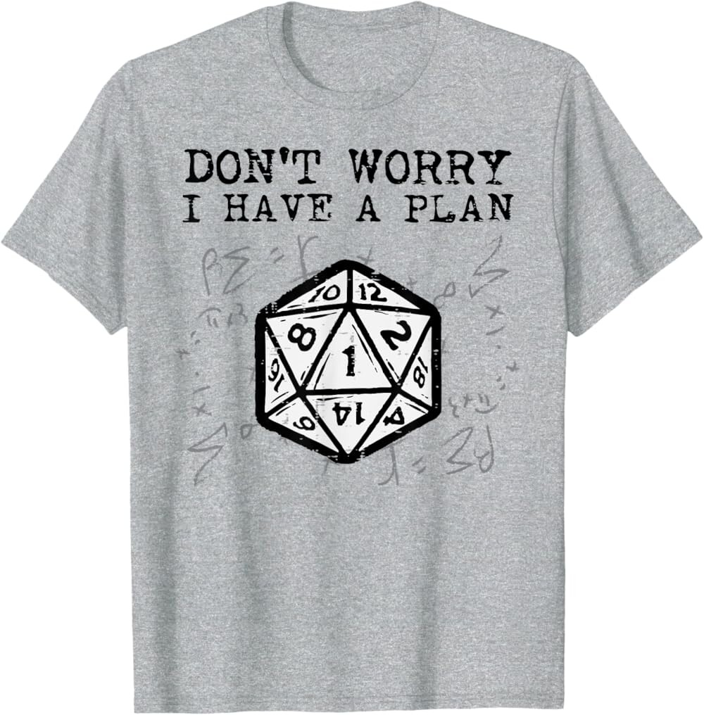 

Мужская футболка RPG Gamer Dont Worry I Have Plan, светло-серый