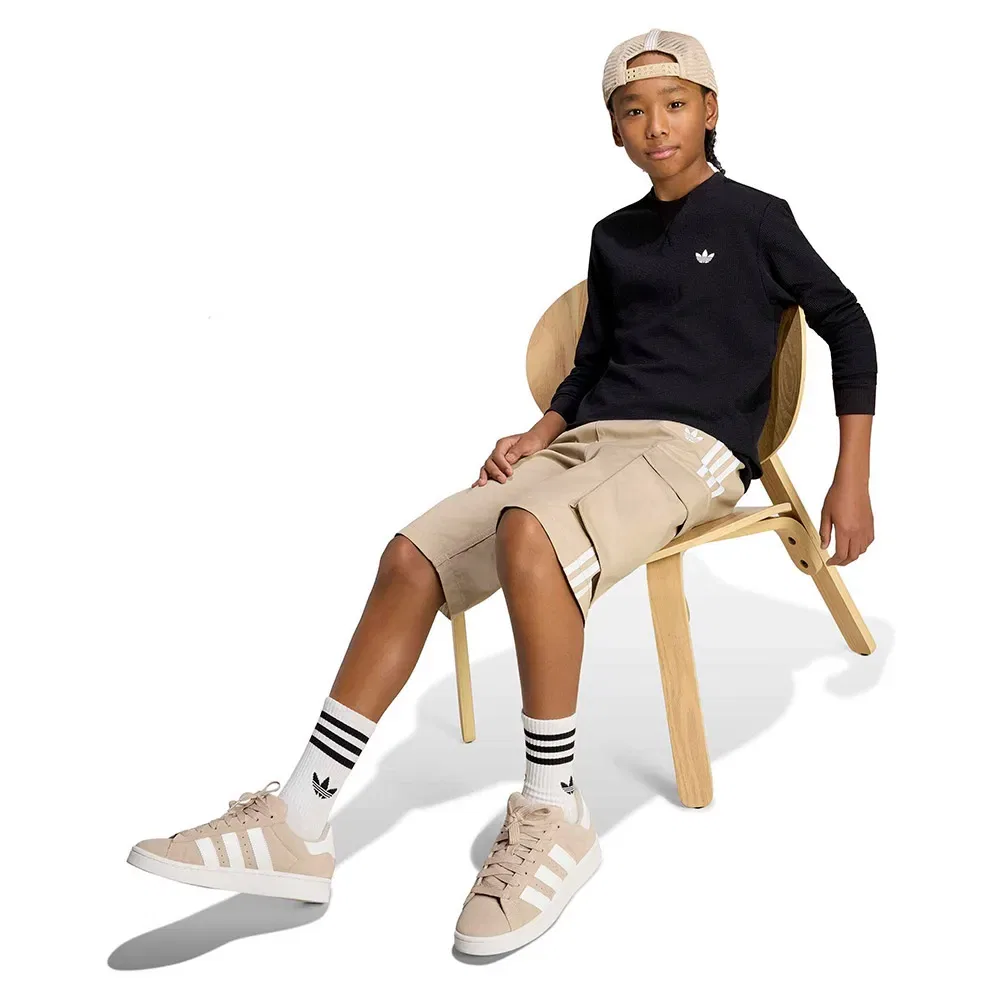 Футболка с длинным рукавом Regular Waffle Top Adidas Originals, черный — фото 4